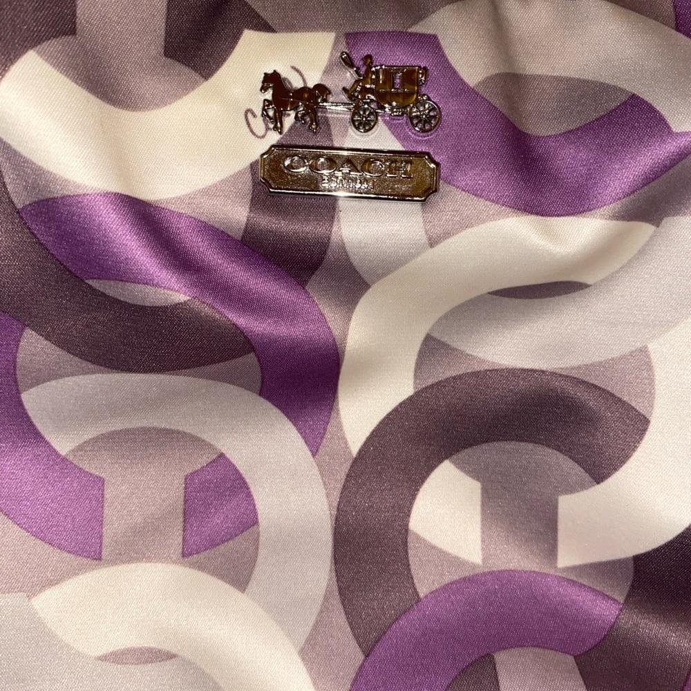vintage purple and silver coach bag purse - Picture 3 of 4